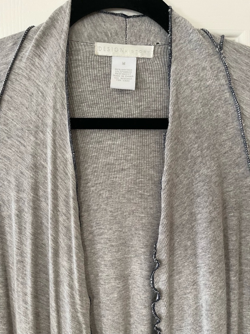 Draped long sleeve cardigan - Picture 2 of 3